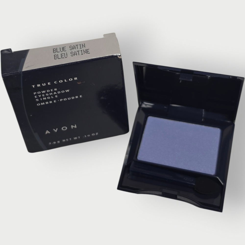 Avon TRUE COLOR EYESHADOW Single BLUE SATIN .05 oz NOS In Box 2002